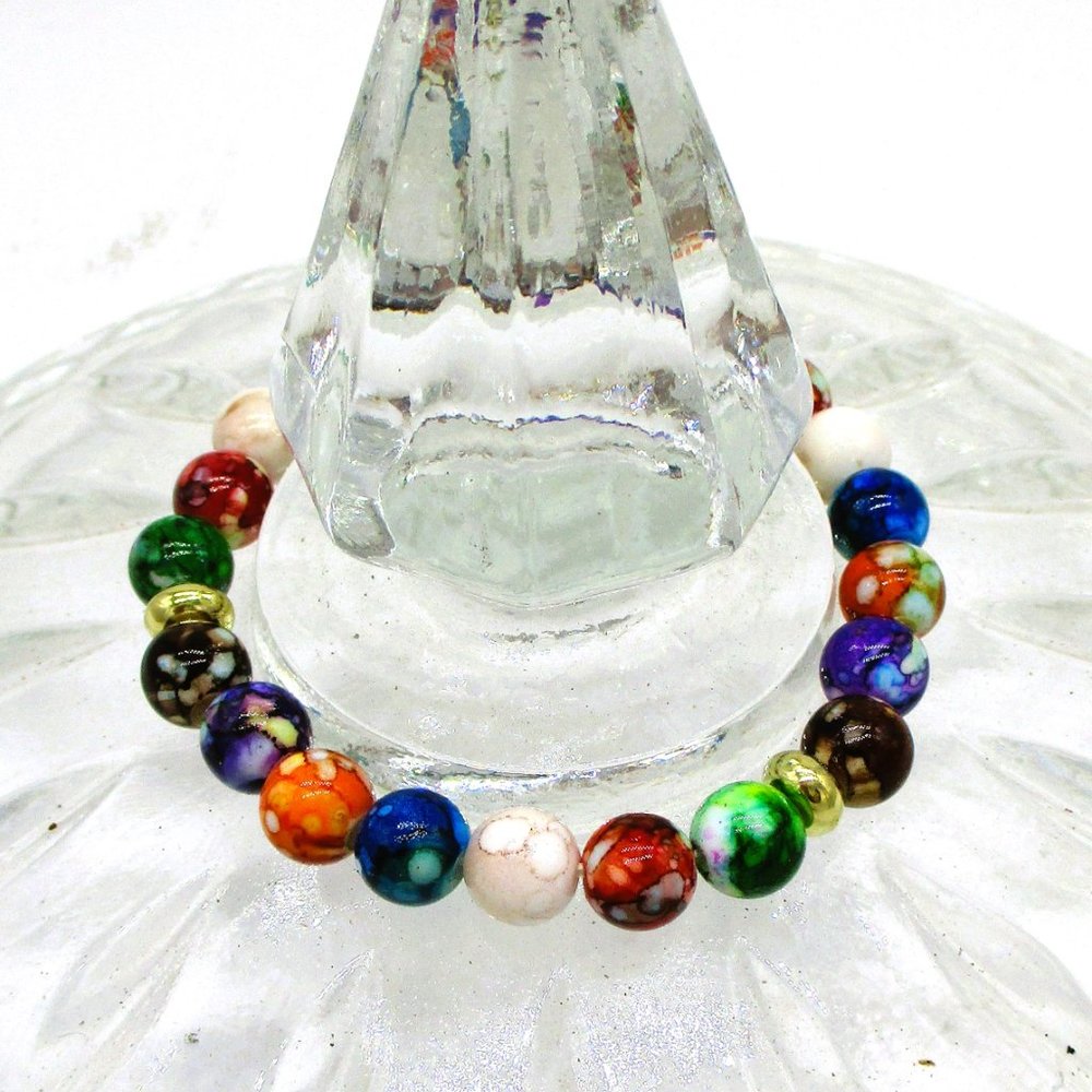7 Chakra Healing   Round Gemstone Yoga Energy Beads Bracelet Jewelry